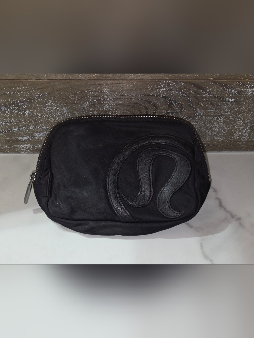 lululemon athletica Black Logo Cosmetic Pouch